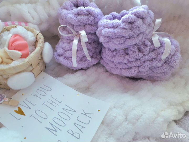 Пинетки вязаные с 0 мес