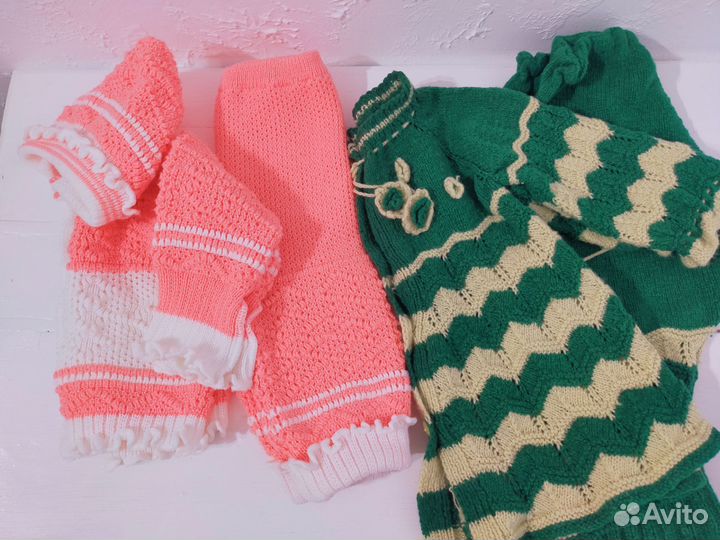 Вязаные косюмы на девочку 74 -80 размер