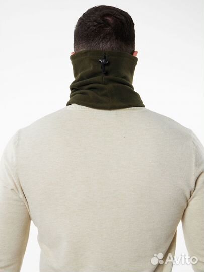 Шапка со снудом флисовая зимняя осенняя Комплект