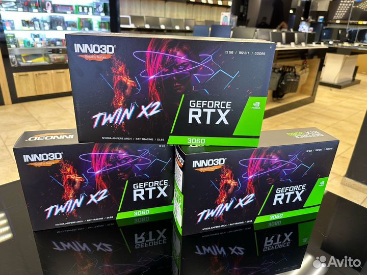 Видеокарта inno3D geforce RTX 3060 twin X2 12GB