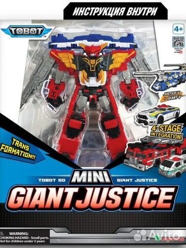 Мини тобот giant justice tobot Трансформер