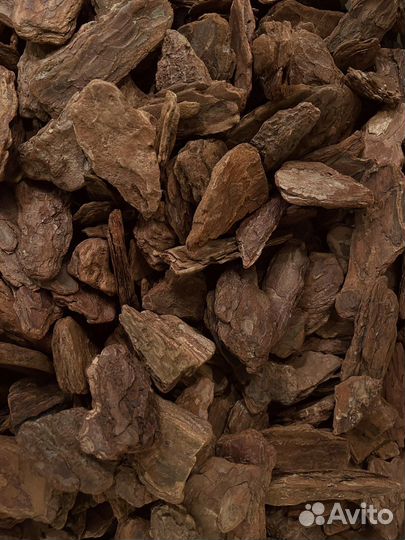 Кора сосны для орхидей галтованная/сырая 4-8