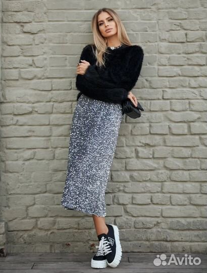 Юбка в пайетках