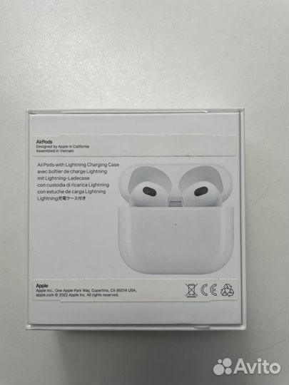 Беспроводные оригинальные наушники apple airpods 3