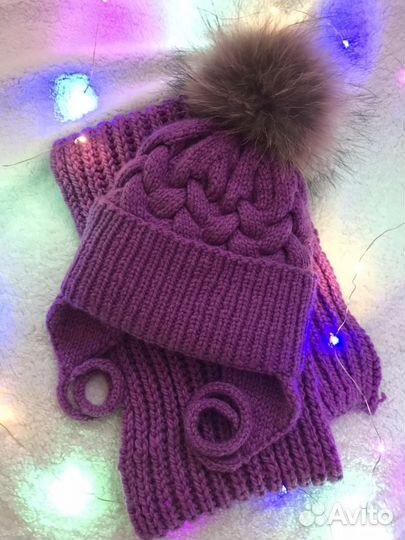 Комплект шапка, шарф