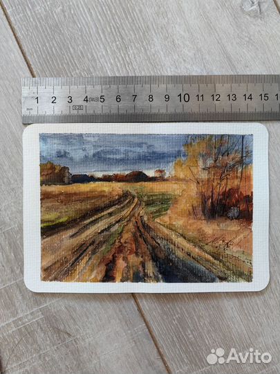 Акварельные открытки 10х15см, в ассортименте