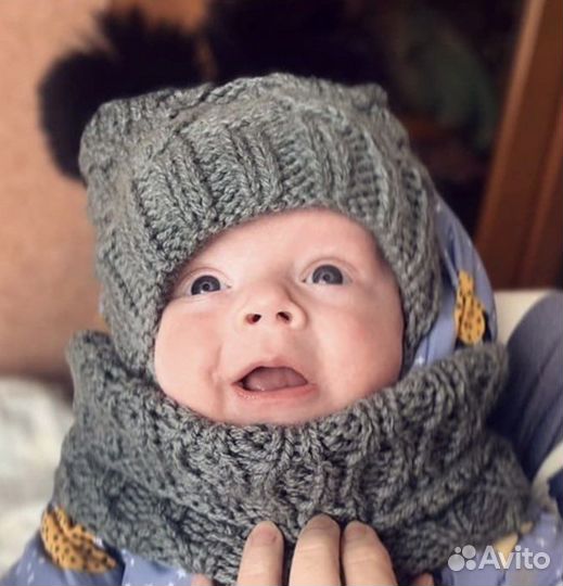 Детская шапка и снуд