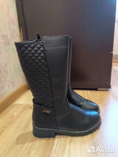 Сапоги для девочки осенние 37 размер маломерки