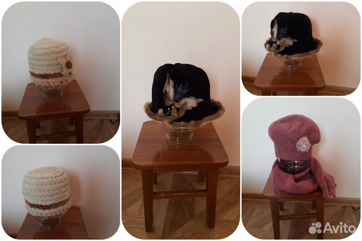 Шапка женская из овчины,шляпа зимняя и шапка с шар