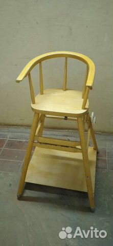 Стульчик времен СССР для кормления деревянный