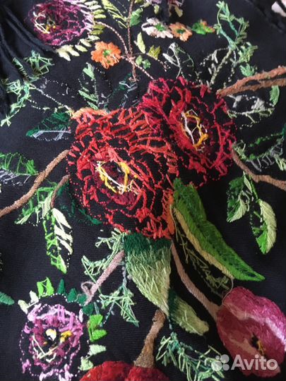 Чёрная шерстяная шаль 50е годы