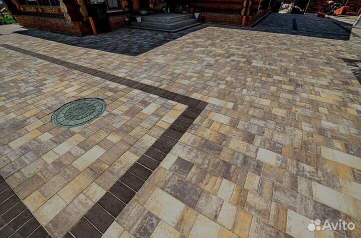 Тротуарная плитка, брусчатка кирпичик