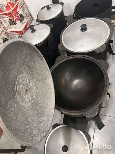 Чугунный казан на 8 л + Печь под казан