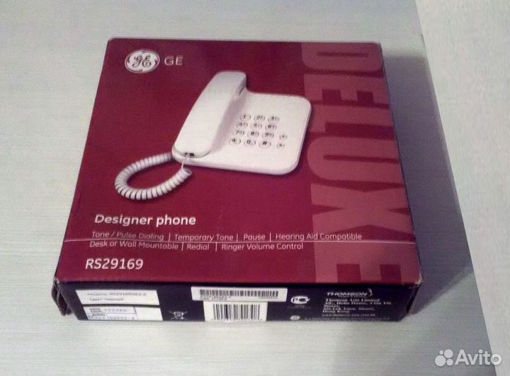 Телефонный аппарат General Electric RS29169 новый