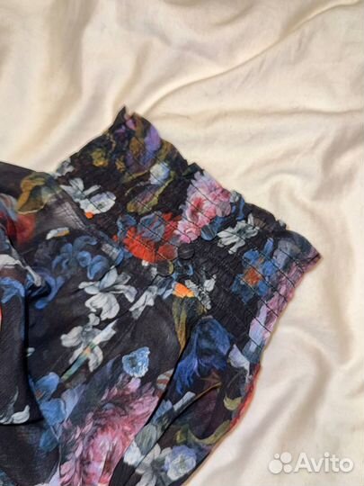 Блуза полупрозрачная с воланами, H&M, размер S