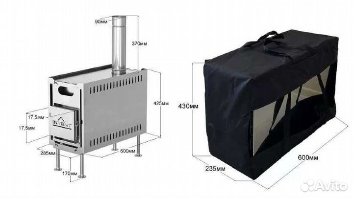 Печь для мобильной бани intent