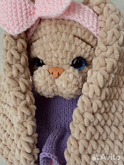 Заяц плюшевый ручная работа