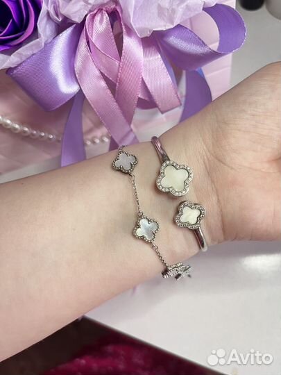 Браслеты серебро 925 van cleef