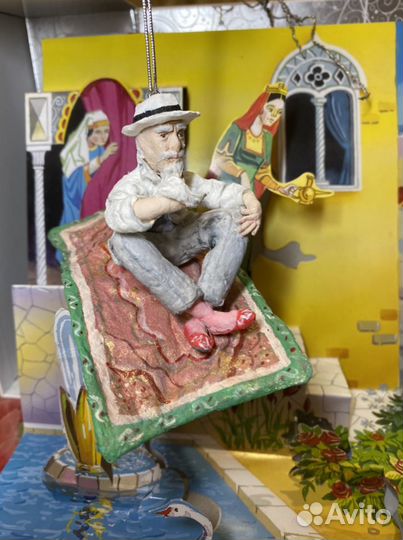 Ватная елочная игрушка. Старик Хоттабыч