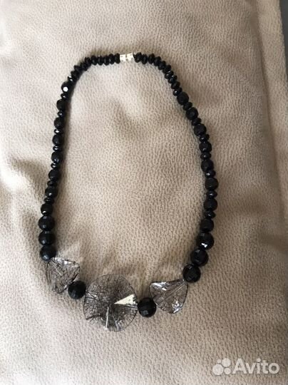 Браслет и ожерелье тигровый глаз