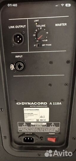 Сабвуфер dynacord a118a