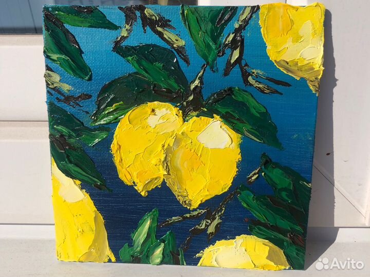 Картина маслом на картоне