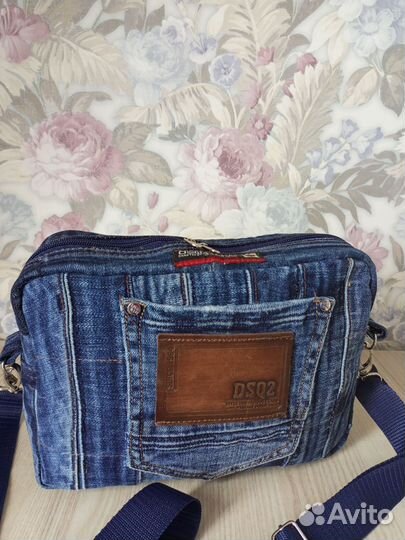 Сумочка джинсовая,Кросс-боди