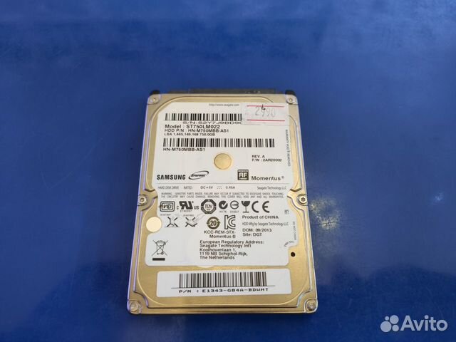 Жесткий диcк 2,5'' 750GB HDD