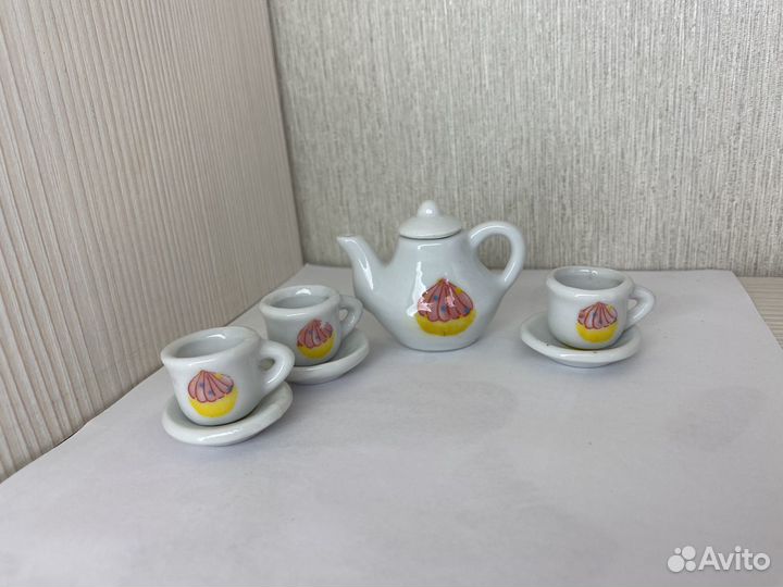 Набор керамической посуды для кукол