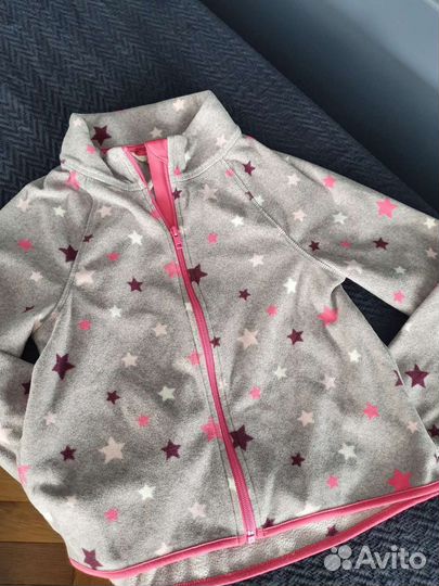 Спортивная джинсовая флисовая куртки