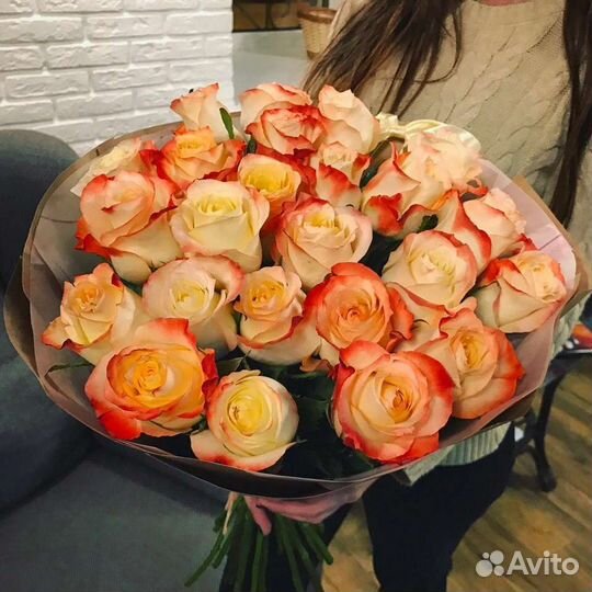 Цветы розы букет