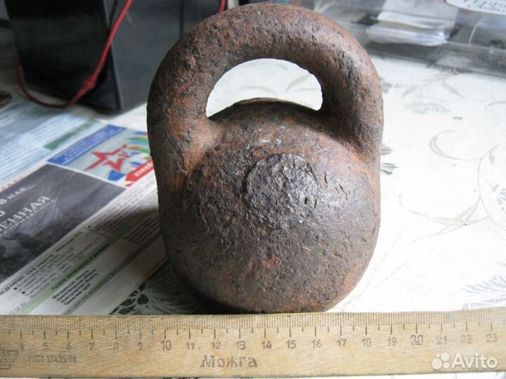 Гиря старинная 10 фунтов с вензелем Н-1