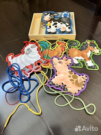 Melissa Doug, Блоки Дьеныша, пазлы, шнуровки