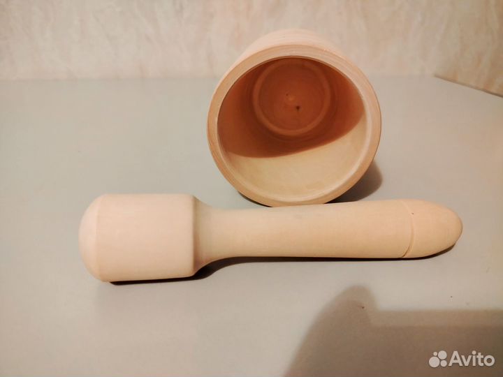 Ступка деревянная новая