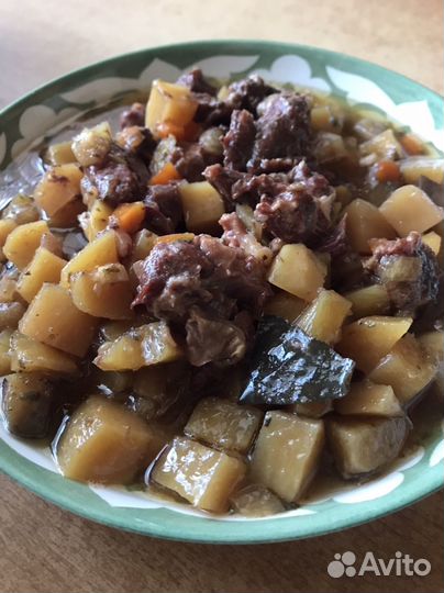 Картофель тушеный с говядиной