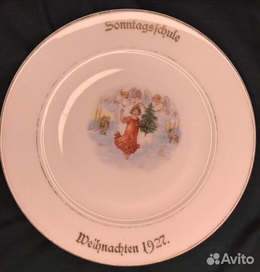 Антикварные рождественские тарелки Fraureuth