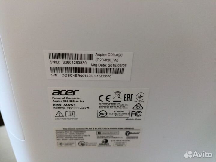 Моноблок Acer Aspire C20-820 продам