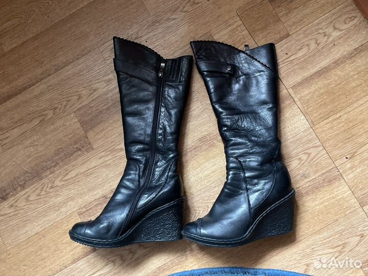 Зимние женские сапоги 38 натуральная кожа