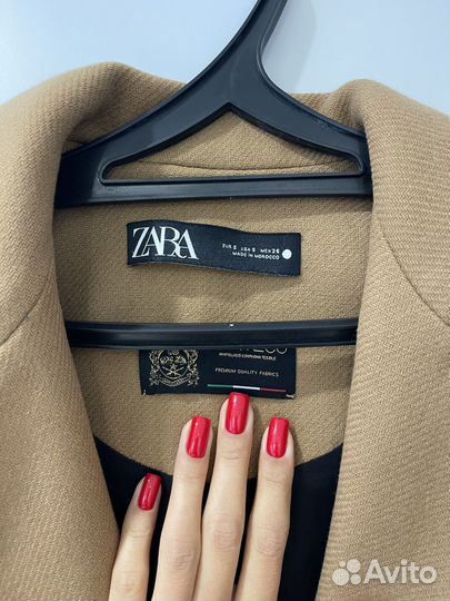 Пальто zara шерсть