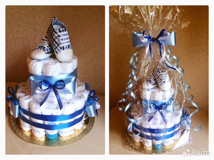 Торт из памперсов- Подарок малышу
