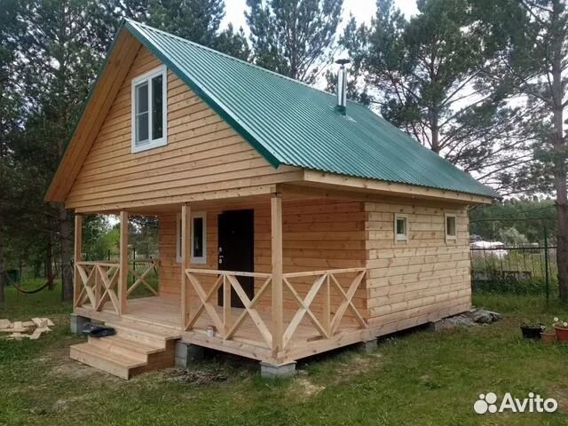 Баня из бруса 4х6 с террасой 2х6