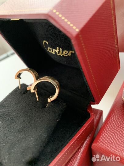 Золотые серьги Cartier Love