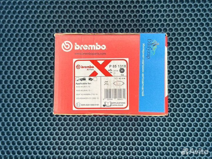 P85131X Brembo Колодки тормозные передние VW golf