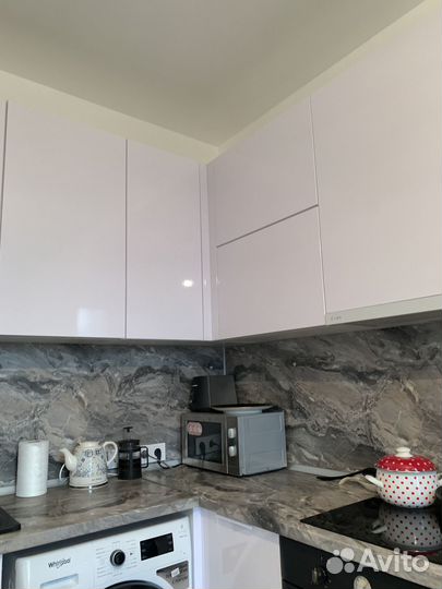 Угловая кухня. Белый глянец ксп:32375