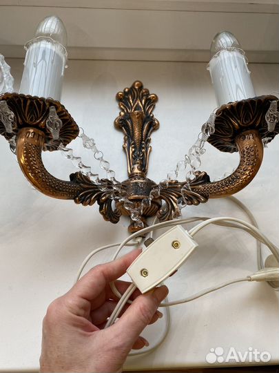 Бра светильник настенный бронзовый СССР