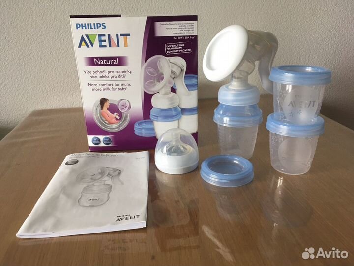 Молокоотсос ручной Philips avent Natural с контейн