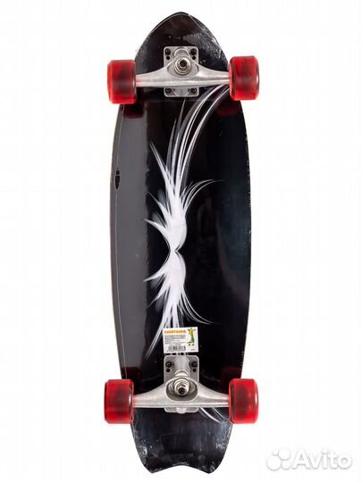 Лонгборд с деревянной декой, 75 см (Черный)