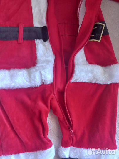 Костюм деда мороза на 3-9 месяцев