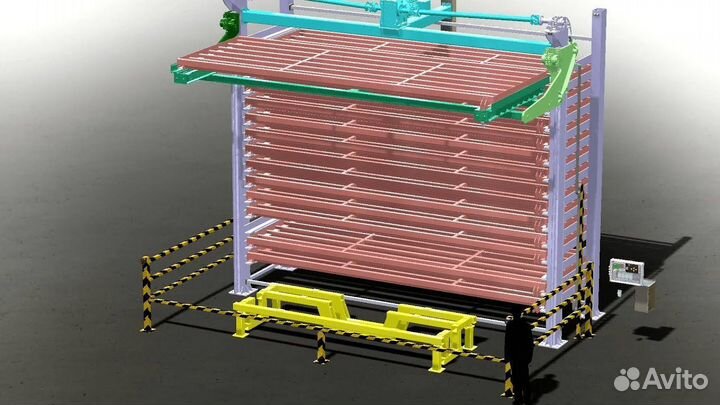 Автоматизированные Стеллажи хранение листового мет