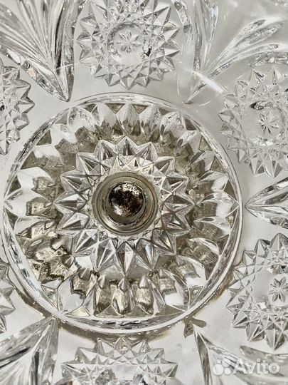 Хрустальный роузбол – вазочка. Винтаж из Англии